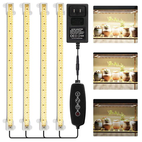 Mosthink Grow Light Strip full spectrum enhances indoor plants with natural sunlight-like coverage.