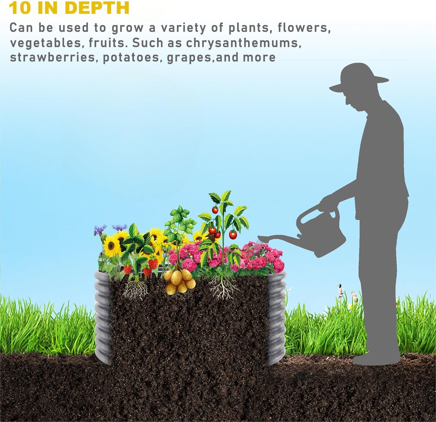 Mostmahes bottomless design allows roots to extend freely in fertile soil