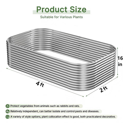 Mostmahes durable galvanized steel bed withstands sun and rain across seasons.