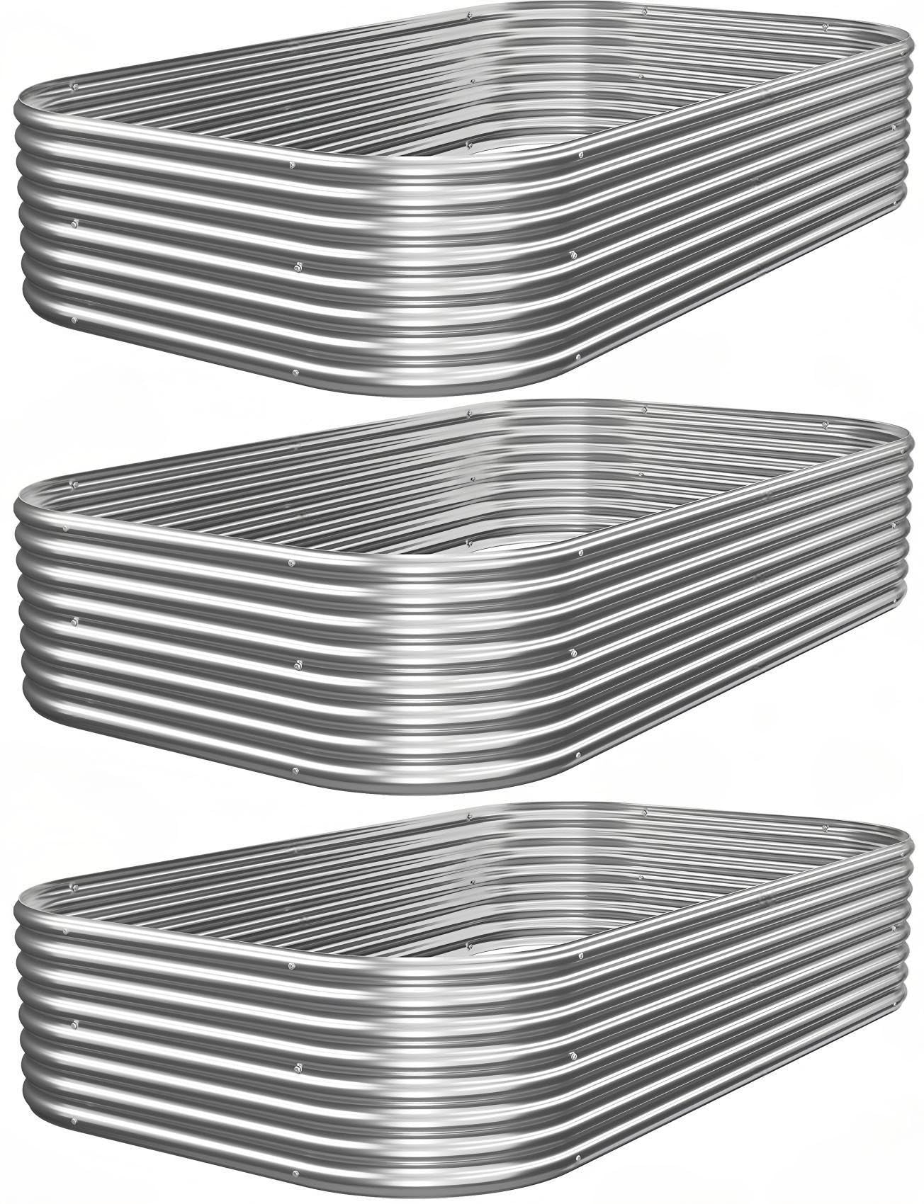Mostmahes galvanized raised bed with open bottom supports drainage and root growth.