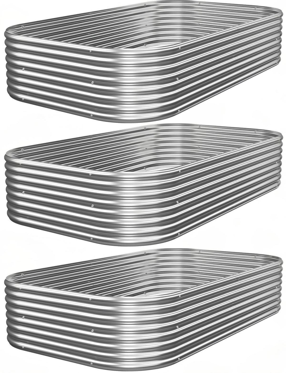 Mostmahes galvanized raised bed with open bottom supports drainage and root growth.
