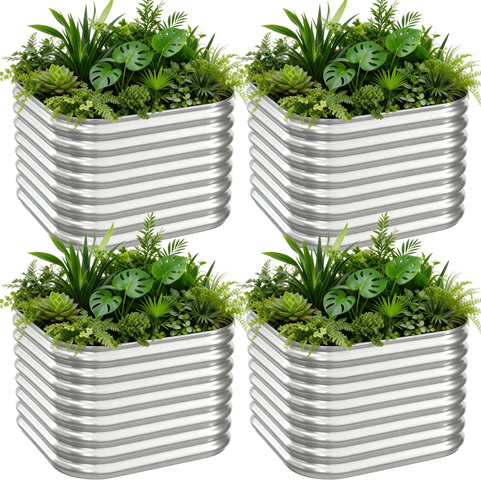 Mostmahes steel raised bed stackable design saves space.