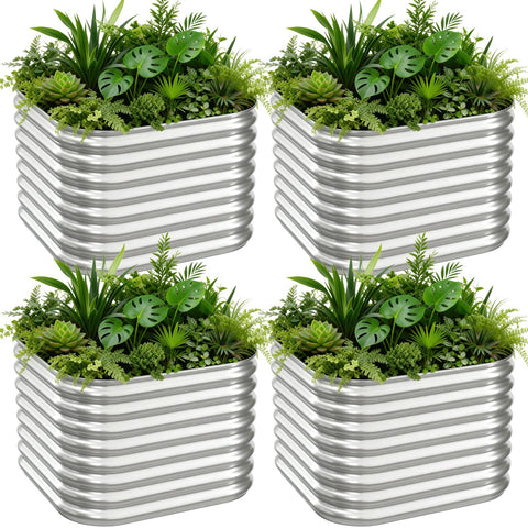 Mostmahes steel raised bed stackable design saves space.