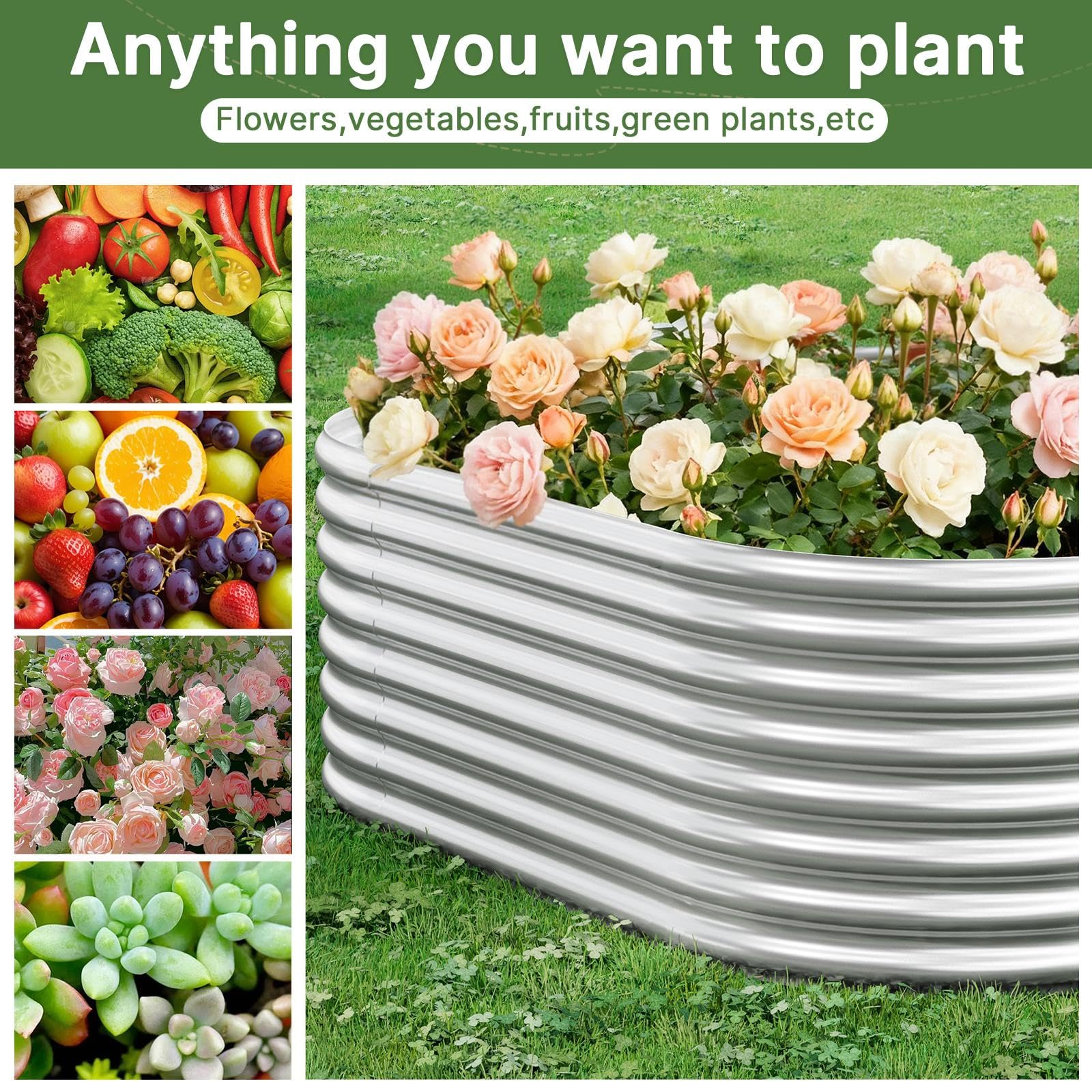 Mostmahes stylish outdoor garden bed doubles as decor in any yard.