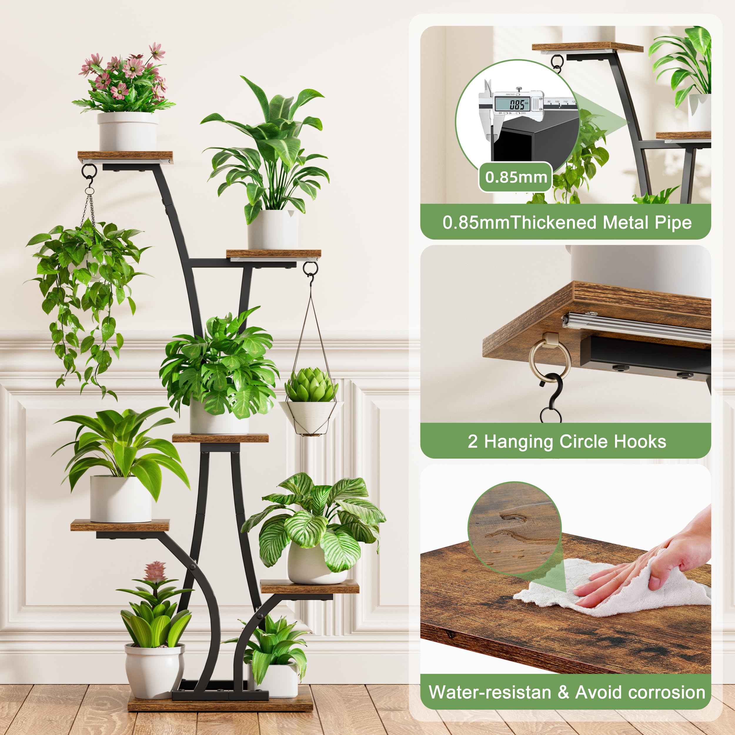 MOSTWOGO 45-inch tall rack fits neatly in a corner for compact display