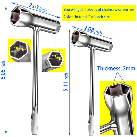 MotBach long-wrench scrench ideal for reaching distant bolts on larger saws.