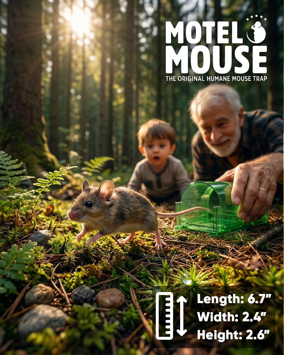 Motel Mouse compact traps for easy storage and reuse.