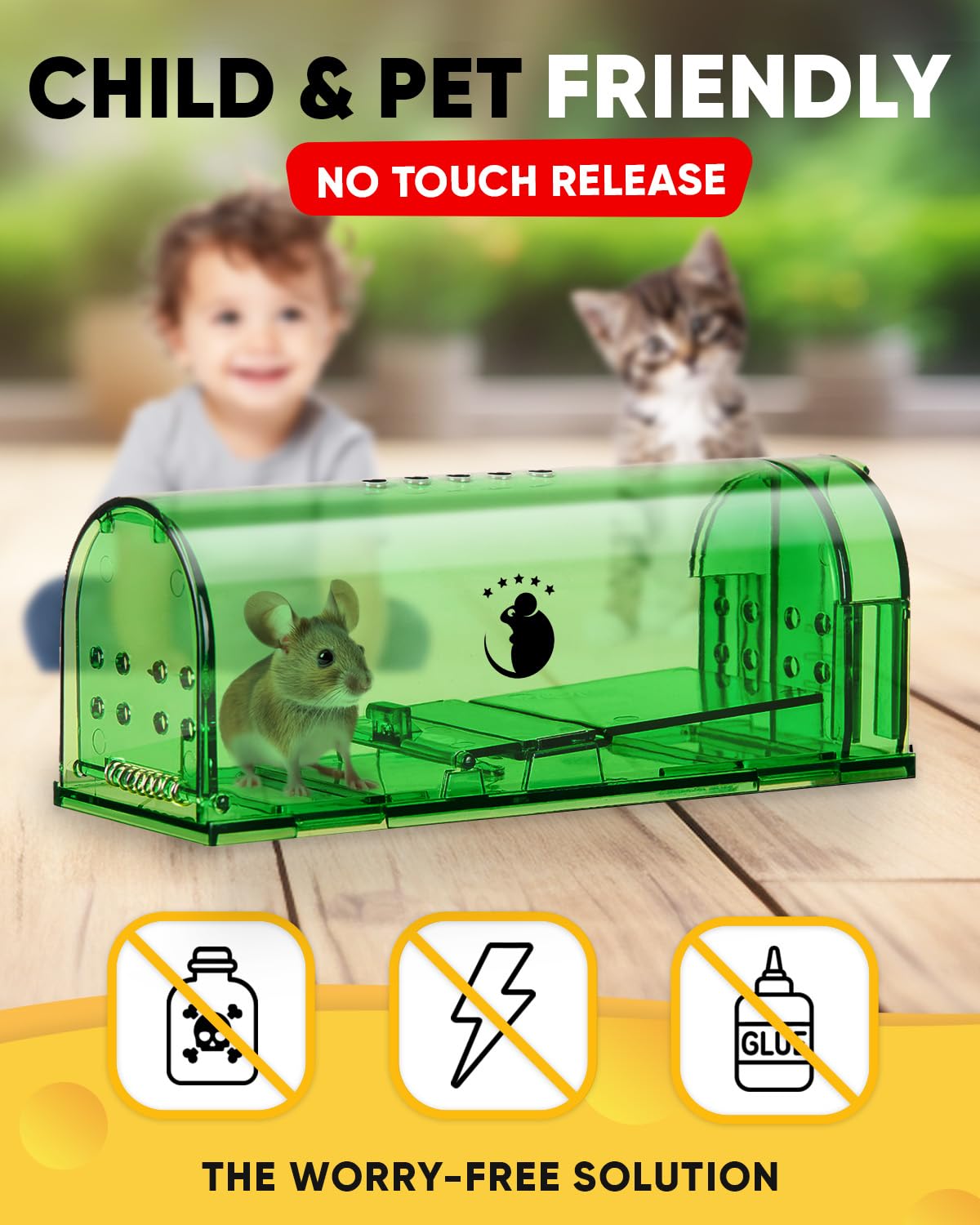 Motel Mouse live-release trap interior view highlighting roomy space