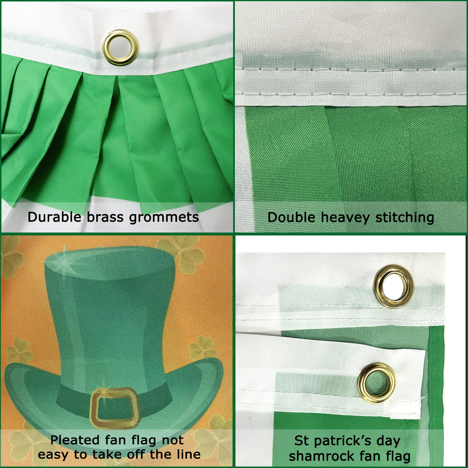 Motiloo St. Patrick’s flag 3ft length ideal for porch or garden