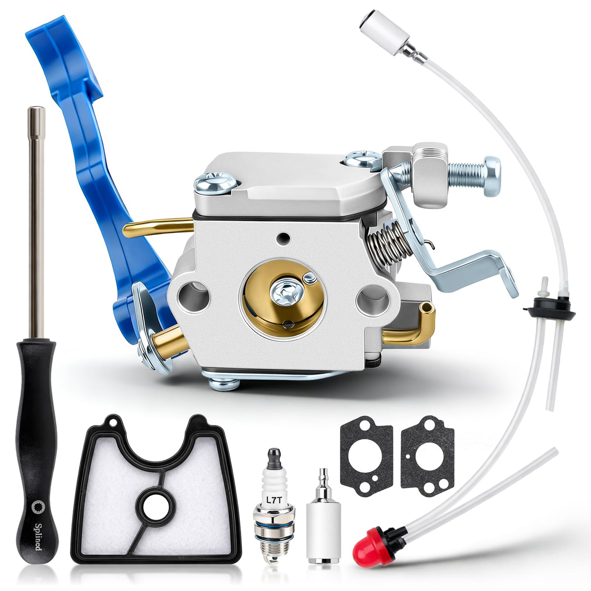 MOTOALL 590460102 carburetor closeup for Husqvarna compatibility and easy starting