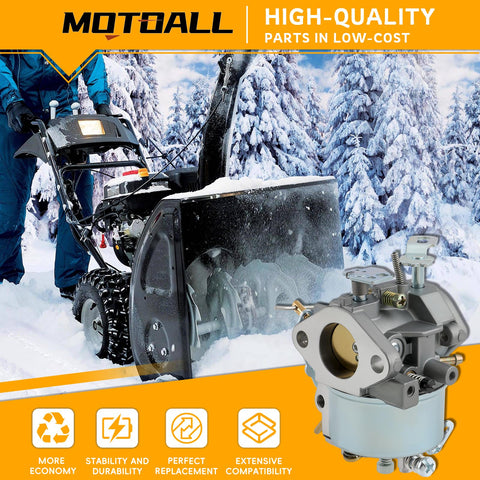 MOTOALL 632334A carburetor side view shows compact design for easy installation.