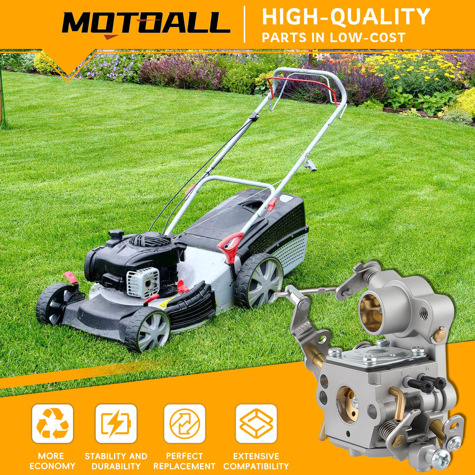 MOTOALL air filter 530057869 keeps intake clean for steady cuts