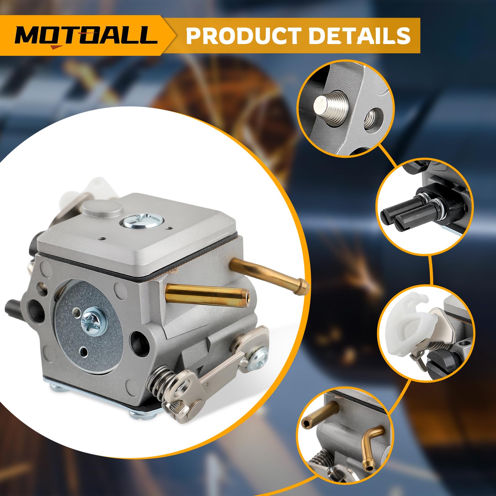 MOTOALL carb-bolts included for secure installation