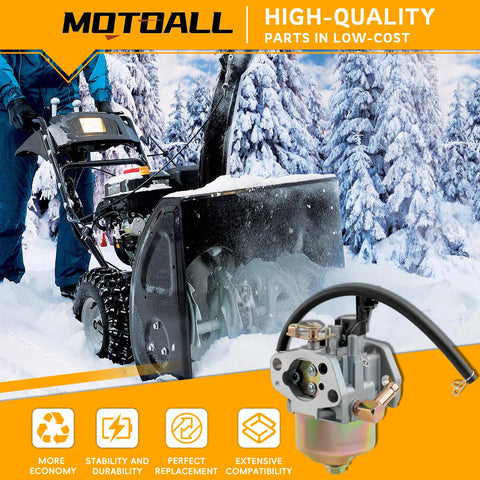 MOTOALL carburetor 951-10974 installation visual highlights broad compatibility.