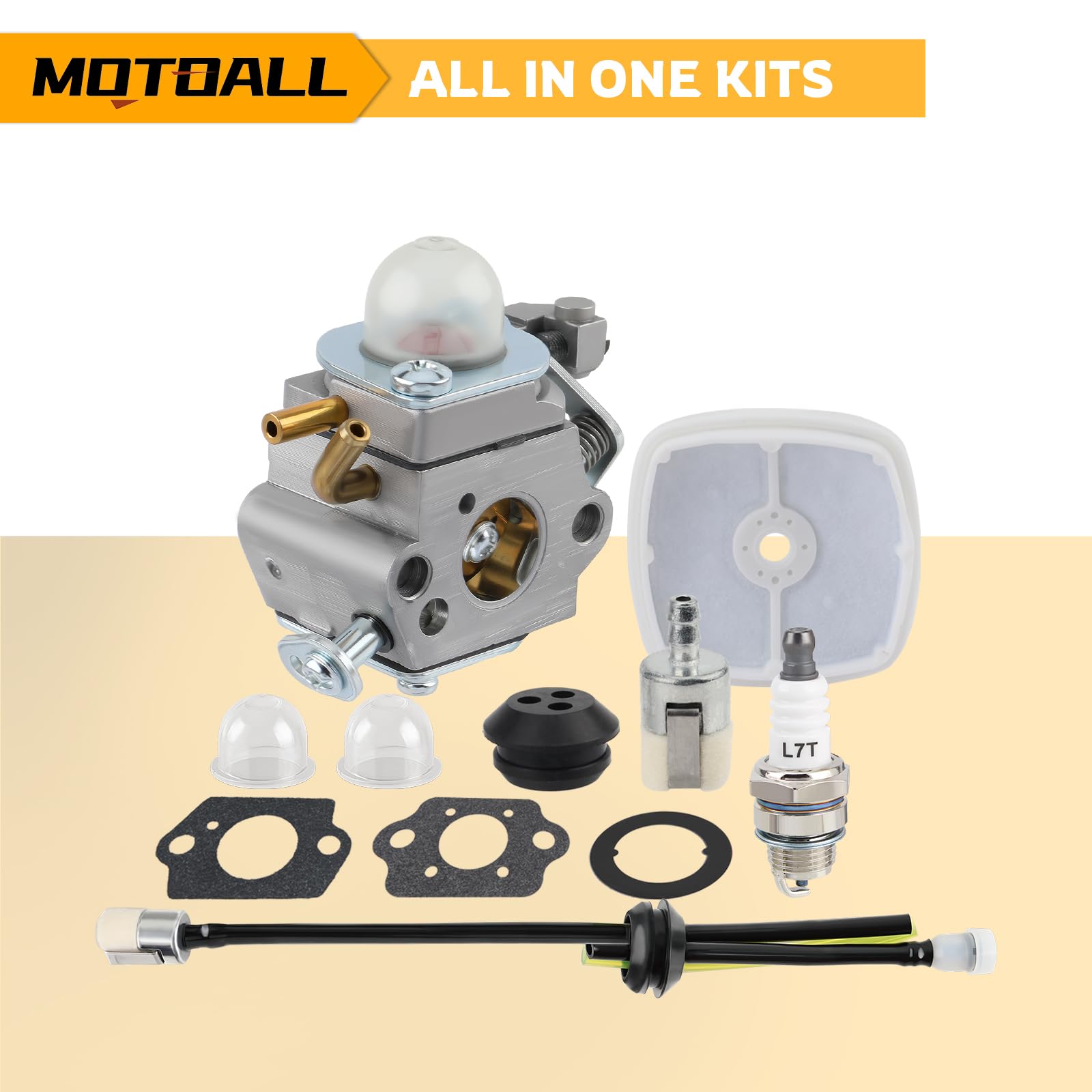 Step-by-step look at MOTOALL carburetor installation on a blower.