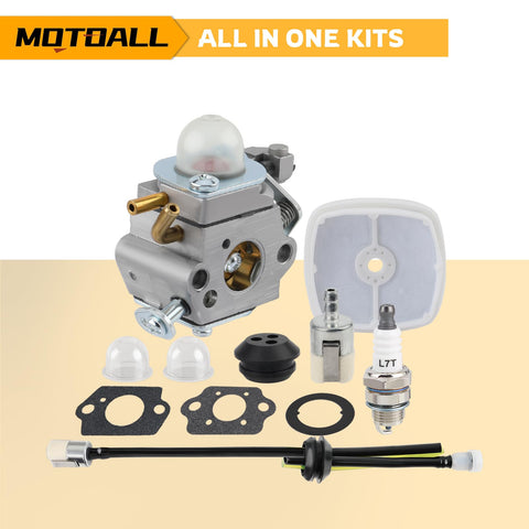 Step-by-step look at MOTOALL carburetor installation on a blower.