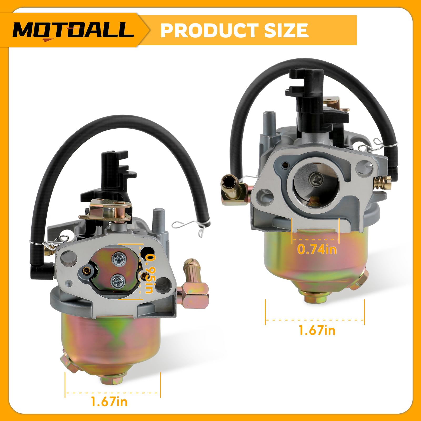 MOTOALL carburetor Troy-Bilt fitment visual suggests easy mounting.