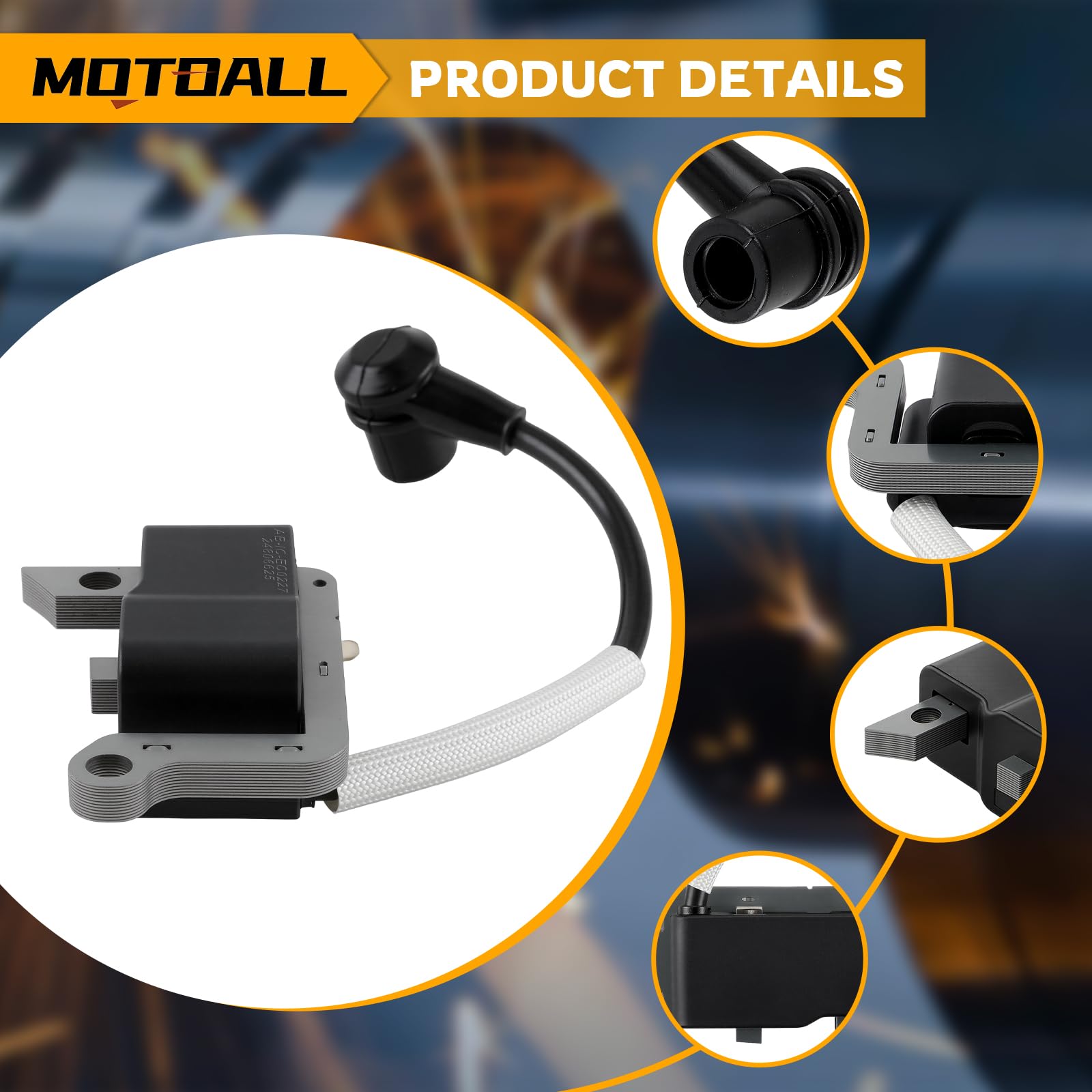 MOTOALL ignition coil for Echo PB-770T maintains steady ignition and easy startup.
