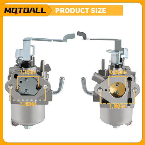 MotoAll EX30 carburetor installation view highlights easy swap and secure fittings
