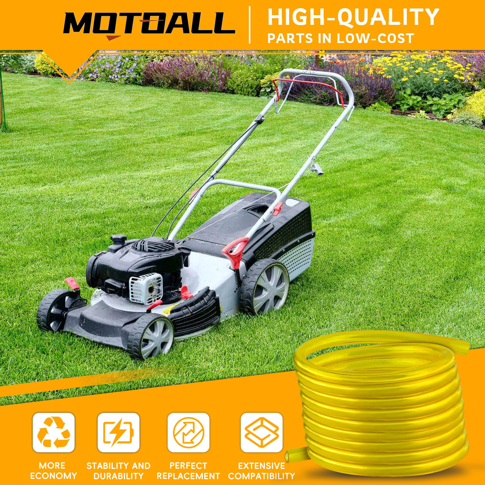 MOTOALL fuel line hose 032-316 4ft for Homelite compatibility, reliable fit