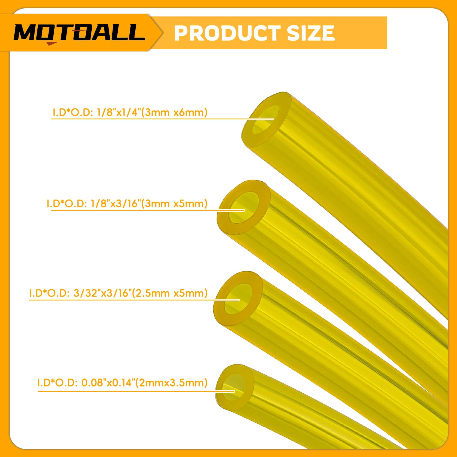MOTOALL fuel line hose 032-316 4ft for Poulan compatibility, durable routing