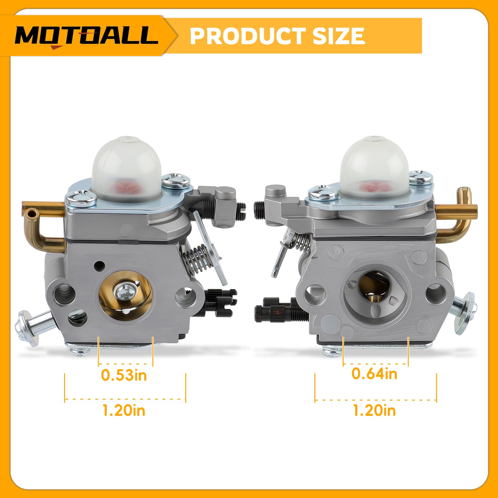 MOTOALL fuel line kit contents laid out for precise compatibility replacement.
