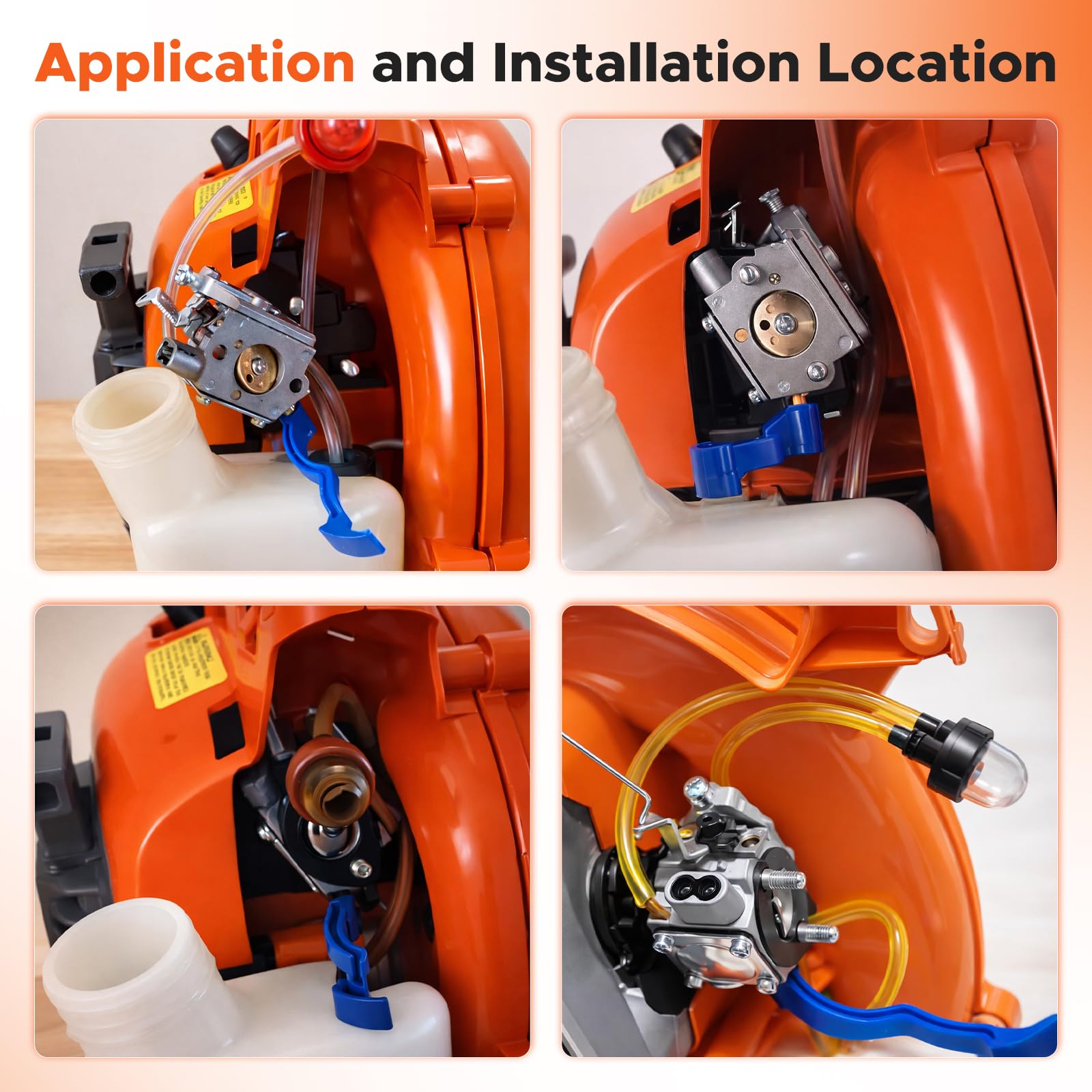MOTOALL Husqvarna 125B carburetor installed for reliable blower operation