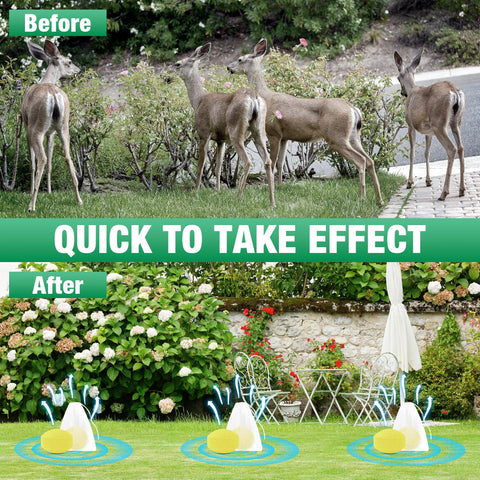 Motrapso deer repellent pack designed for garden application and lasting protection.