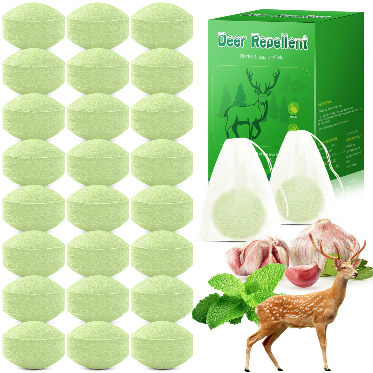 Motrapso deer-repellent-peppermint-balls deter deer from gardens