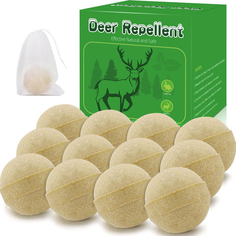 Motrapso Deer Stopper 12pack packaging protects gardens from deer and rabbits.