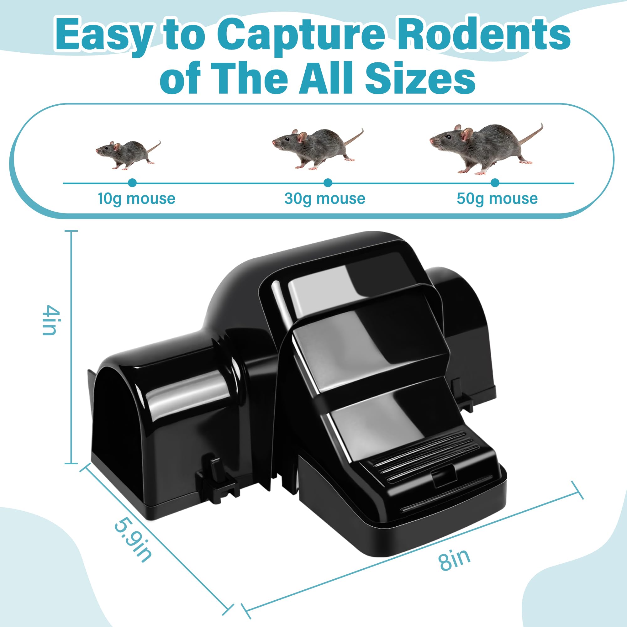 Motrapso dual-tunnel trap placed in a garage for pest control.