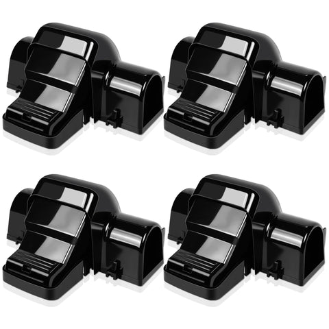 Motrapso four-pack dual-tunnel rat trap ready for setup and placement.