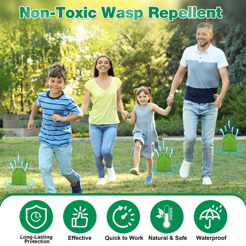 Motrapso garden-wasp-deterrent in orchard supports peaceful outdoor work