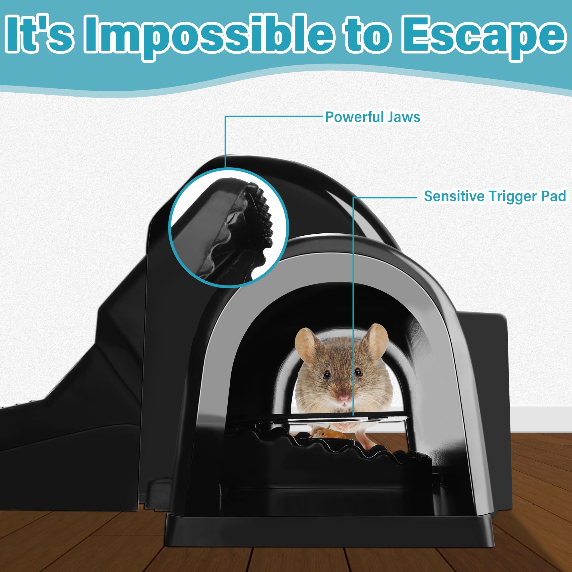 Motrapso safe-trigger mechanism inside cover helps prevent accidental triggering.