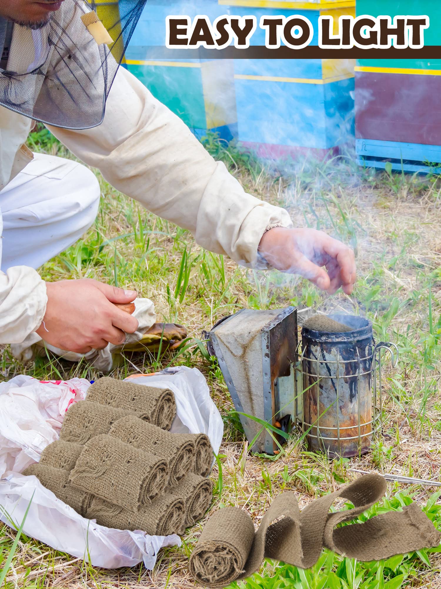 Moukeren bee smoker fuel roll safe-use design supports safe beekeeping practices