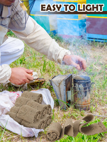 Moukeren bee smoker fuel roll safe-use design supports safe beekeeping practices