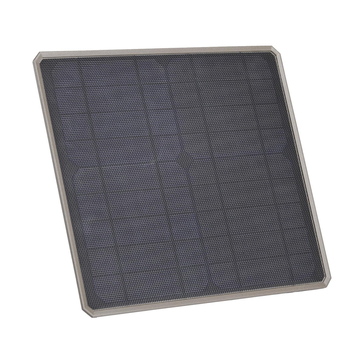Moultrie 10W Gen 2 solar panel front view powering EDGE cameras in the field