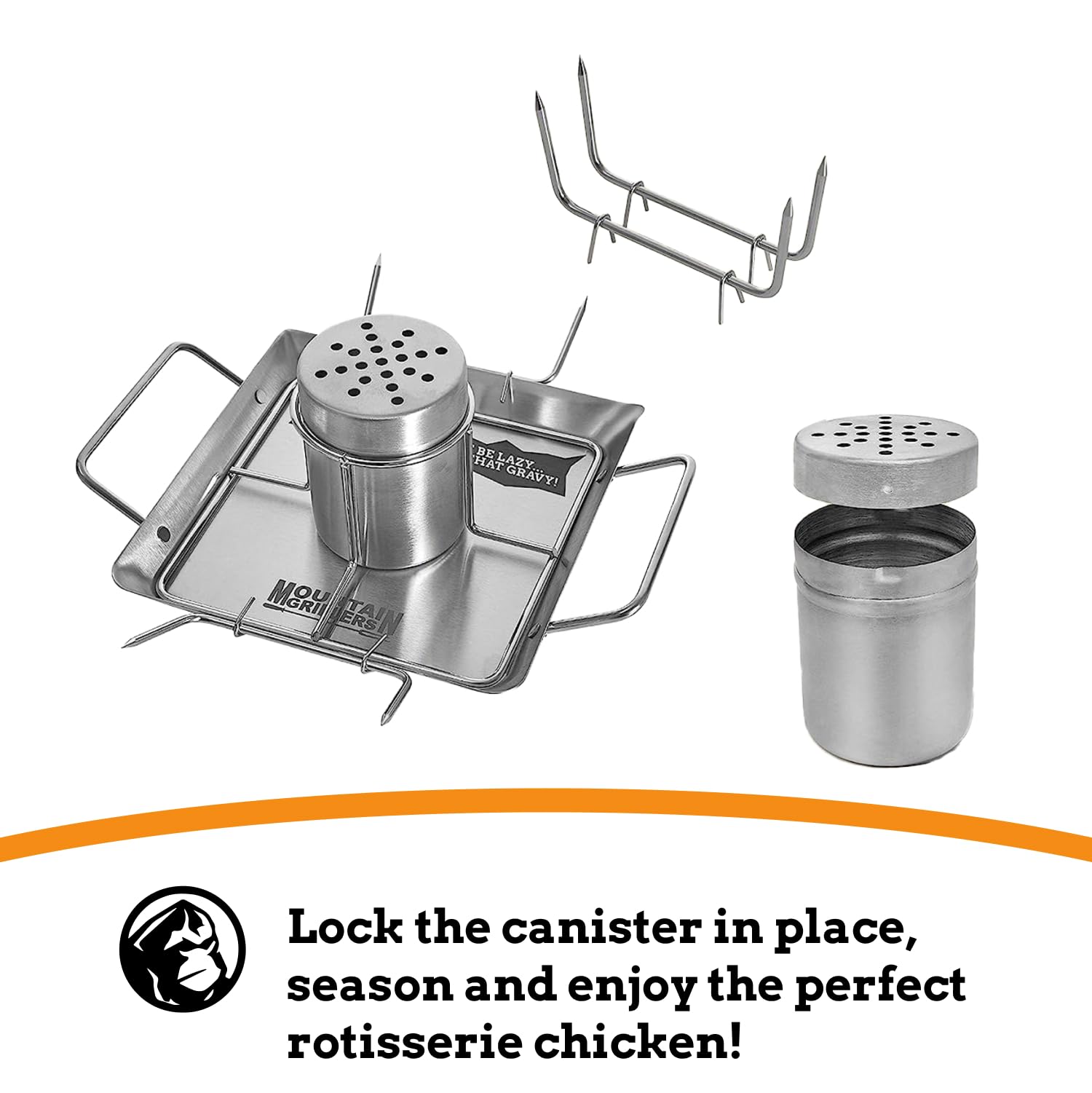 Mountain Grillers moisture lock helps keep chicken juicy and flavorful