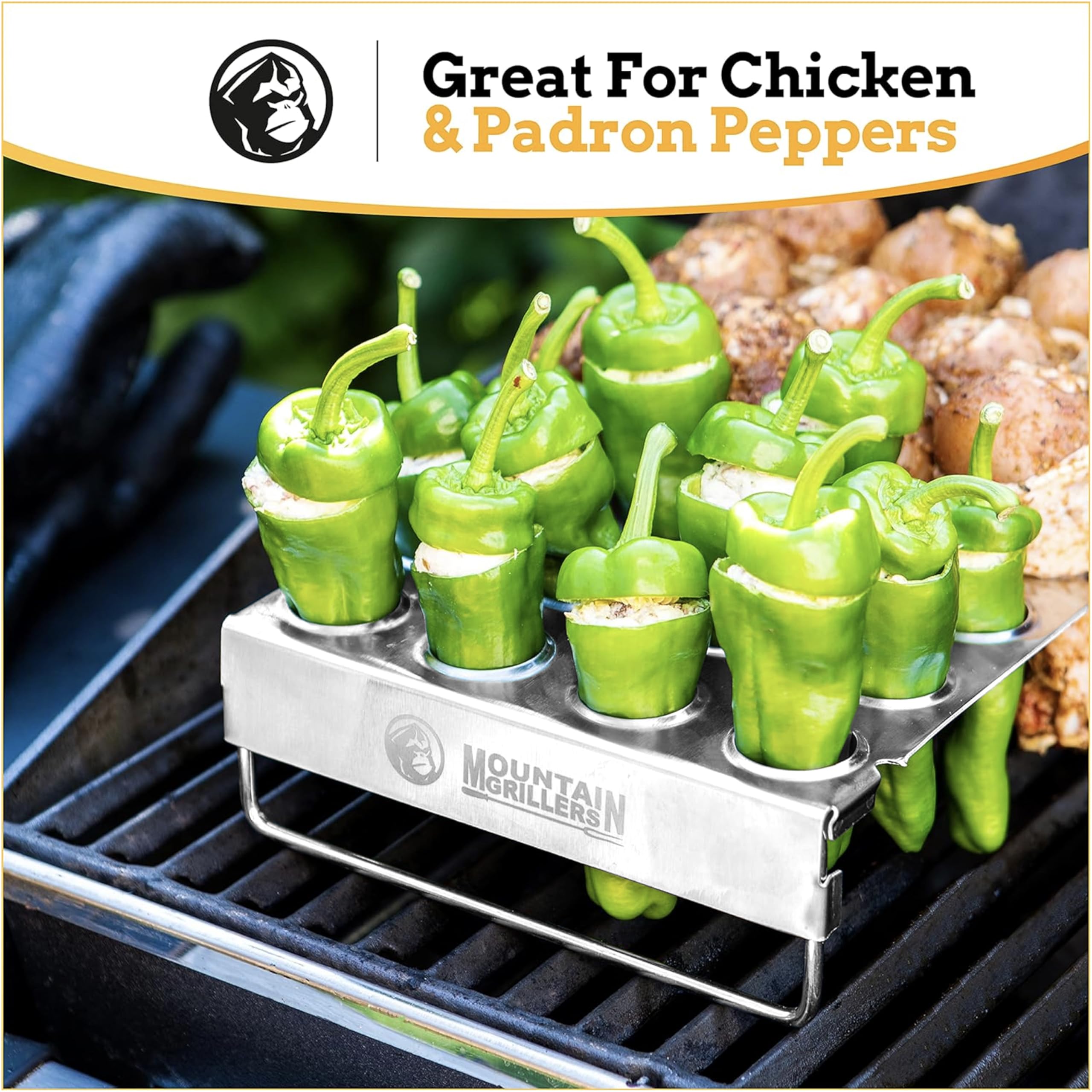 Mountain Grillers Pepper Corer Tool serrated tip for quick pepper prep.