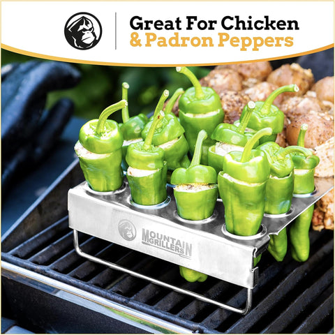 Mountain Grillers Pepper Corer Tool serrated tip for quick pepper prep.