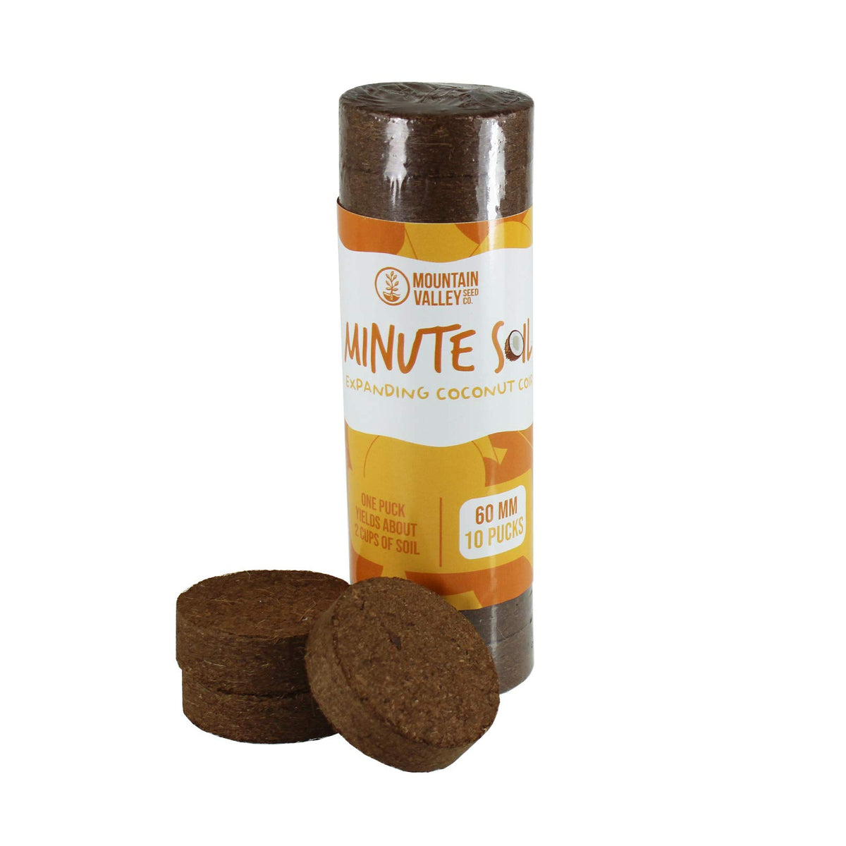 Mountain Valley Minute Soil disc pack shows compact storage and quick rehydration