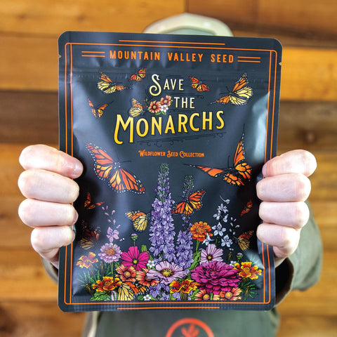 Mountain Valley Seed Company monarch-friendly garden with colorful blooms.