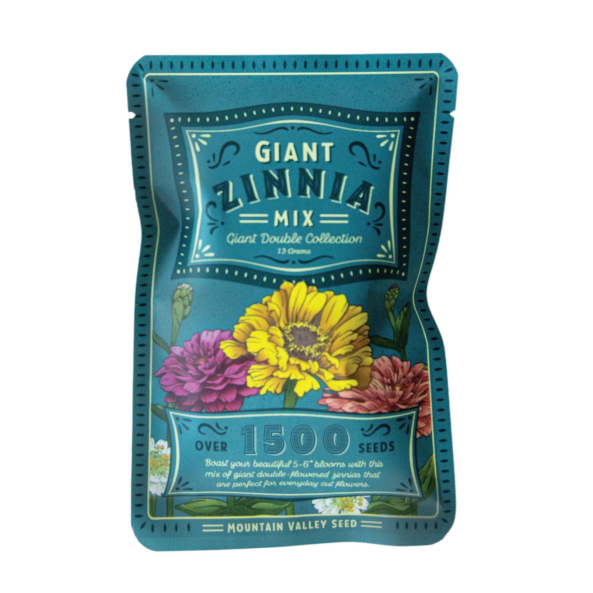 Mountain Valley Seed Company Zinnia giant 4ft stems create dramatic focal points