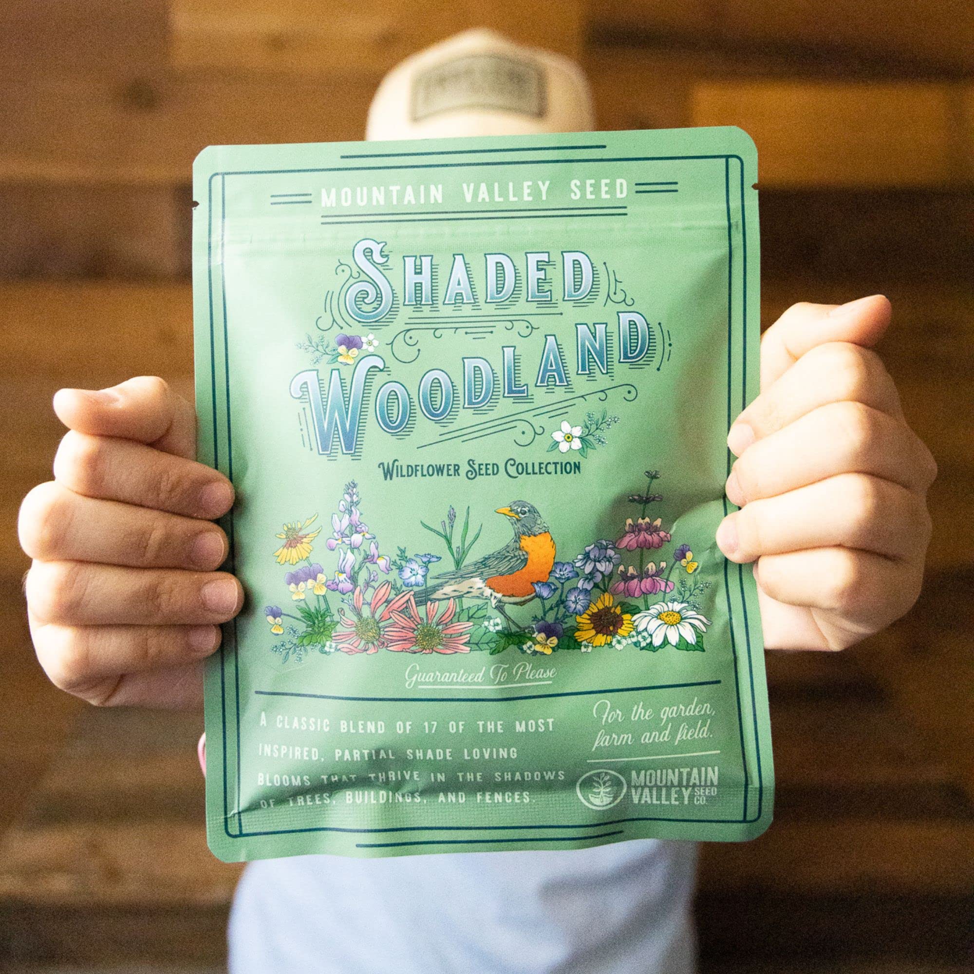 Mountain Valley Seed pollinator-friendly wildflowers attract bees and butterflies in shade.