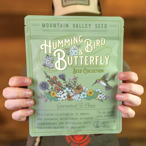 Wildflower seeds closeup from Mountain Valley Seed Company non GMO mix