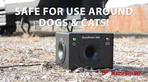 MouseBlocker 360 RV-setup illustrates versatile outdoor use on vehicles.
