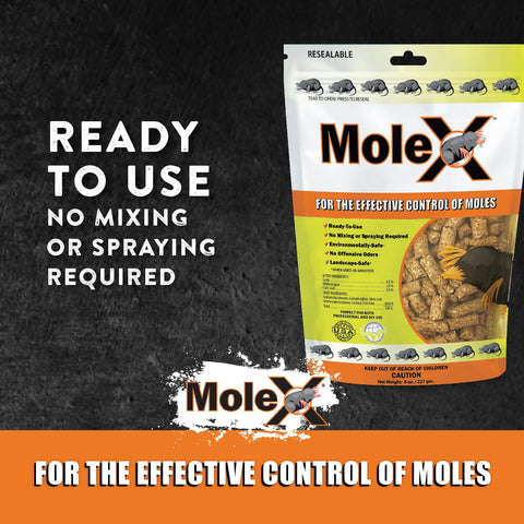 MouseX MoleX packaging highlights environmentally friendly manufacturing and responsible sourcing.