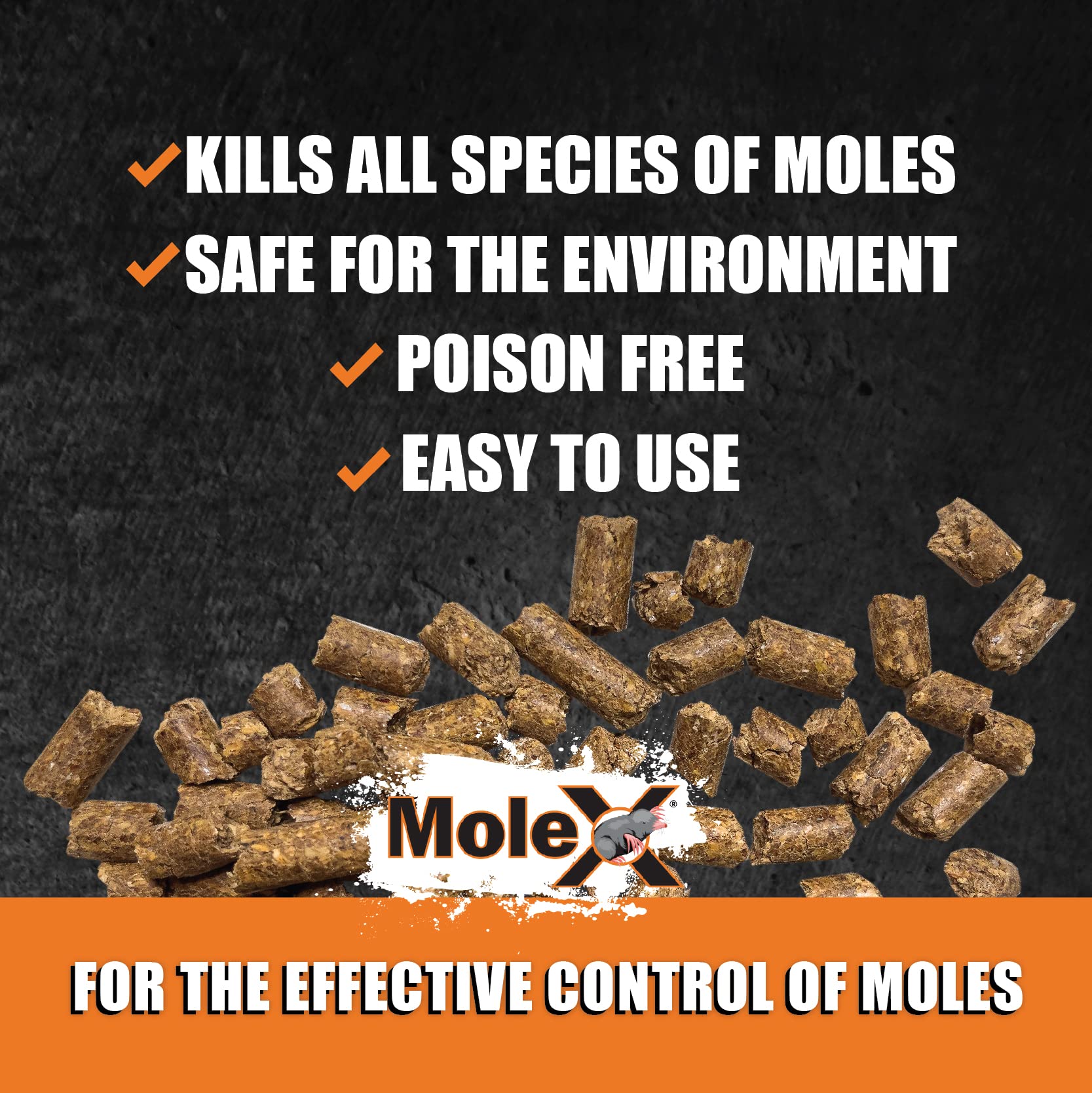 MouseX MoleX is safe for people and pets, supporting family-friendly pest control.