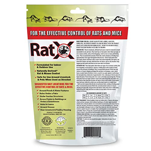 MouseX RatX pellets close-up highlighting naturally derived formula