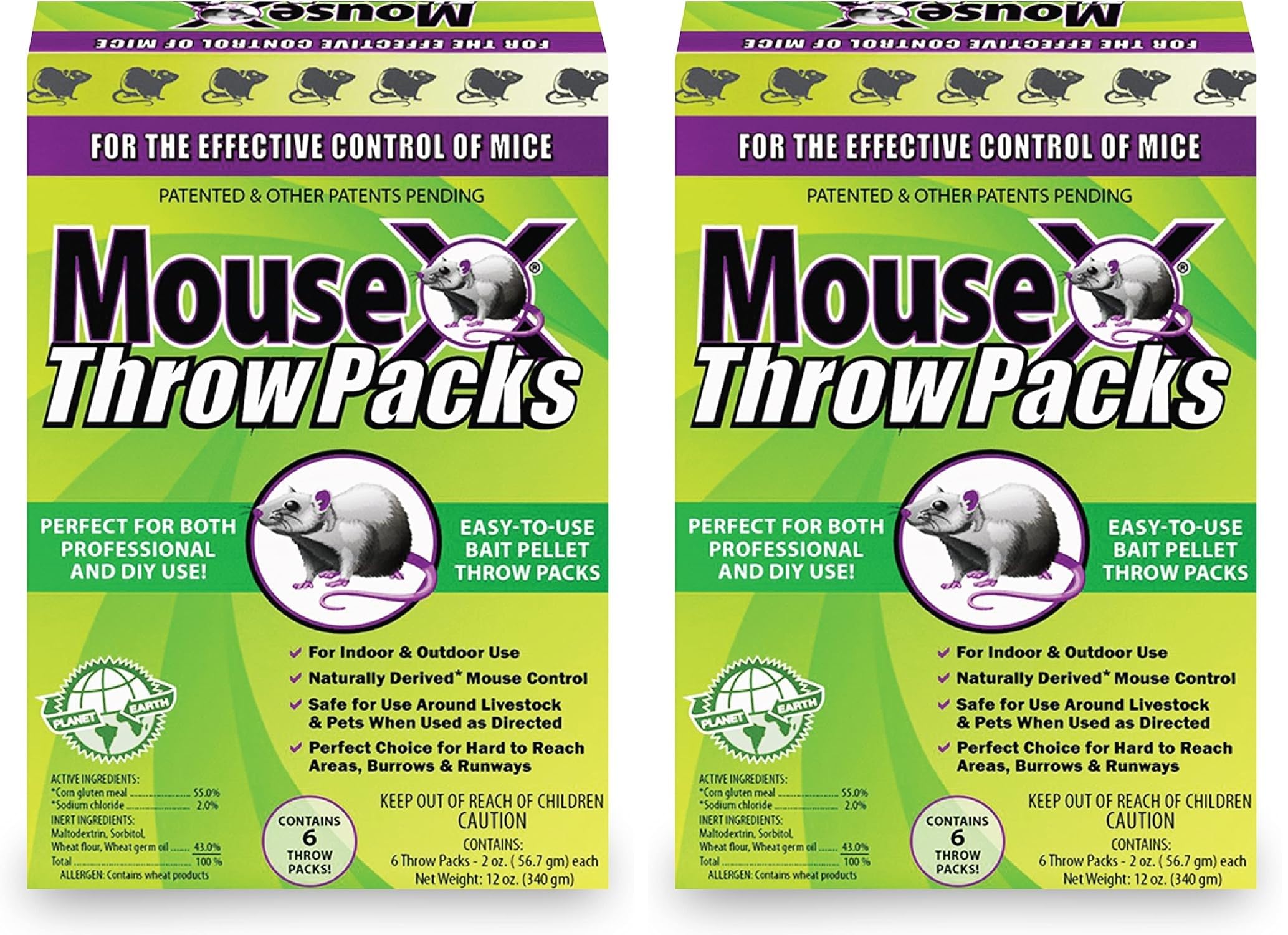 MouseX Throw Packs two-pack for quick rodent control around homes.